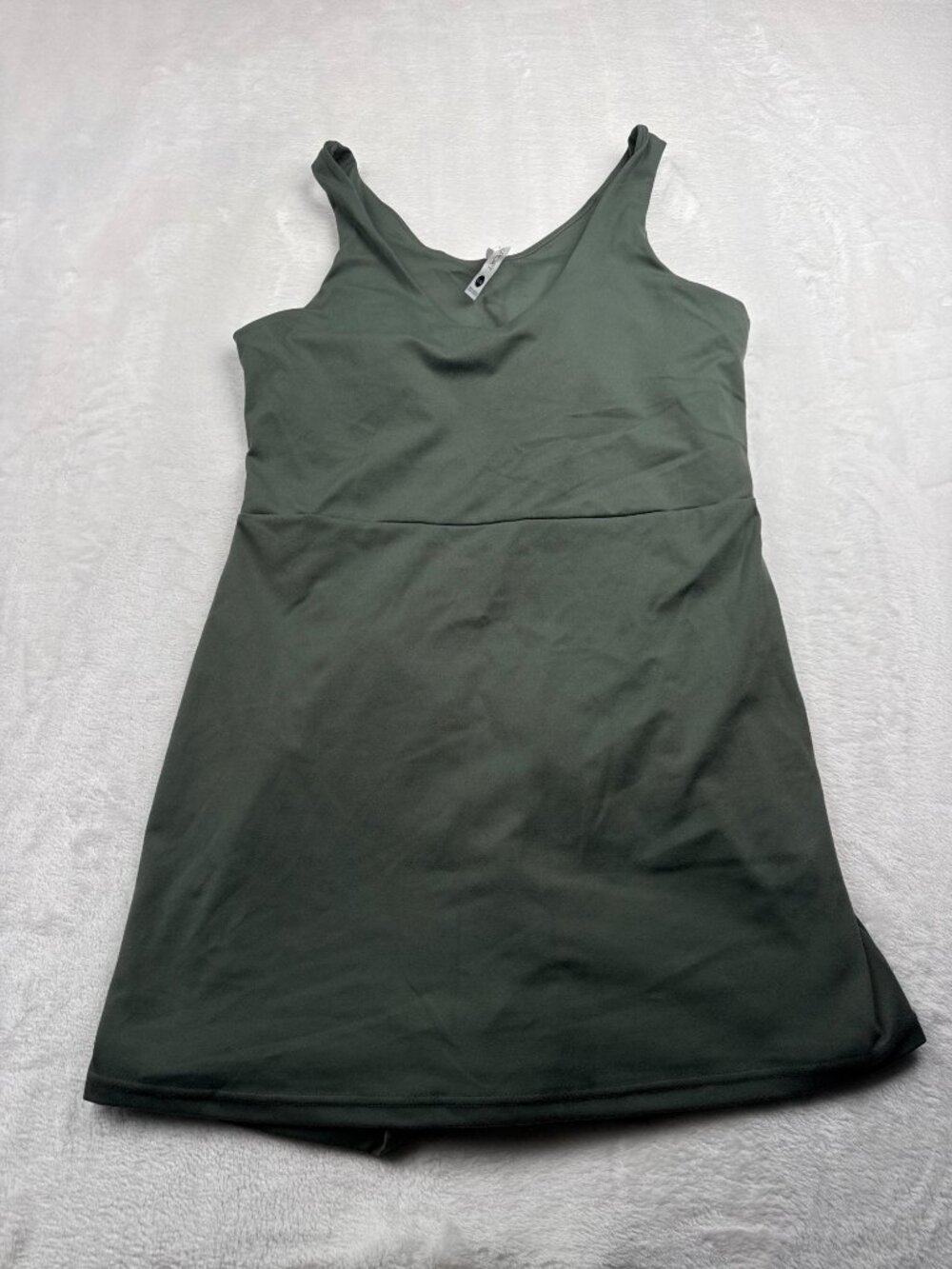 Elle Sport Womens Green Sleeveless Dress L Recycled Polyester Blend